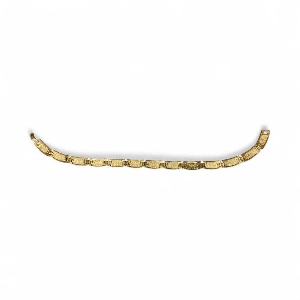 Vintage Gold & Black Greek Key Choker Necklace 16” Fold Clasp MCM Glam Dramatic - Picture 4 of 6